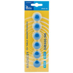 Magnesy Tetis 2cm Niebieskie, 6szt
